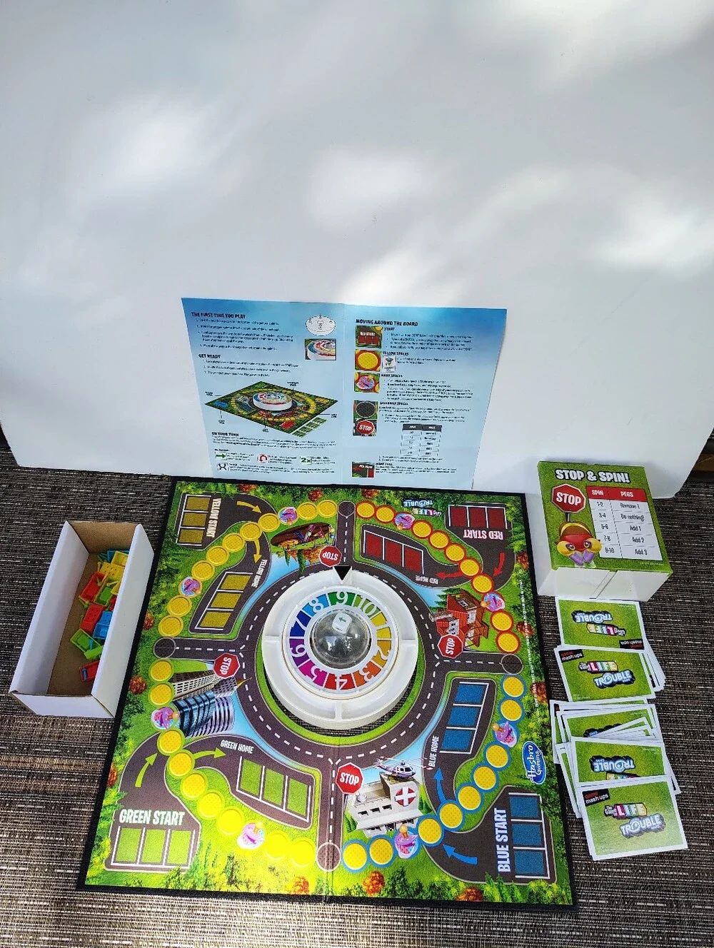 Hasbro Game Mashups The Game of Life & Pop-O-Matic Trouble Game in One Box!  8+